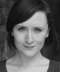 A black and white headshot of Joanna Goodwin