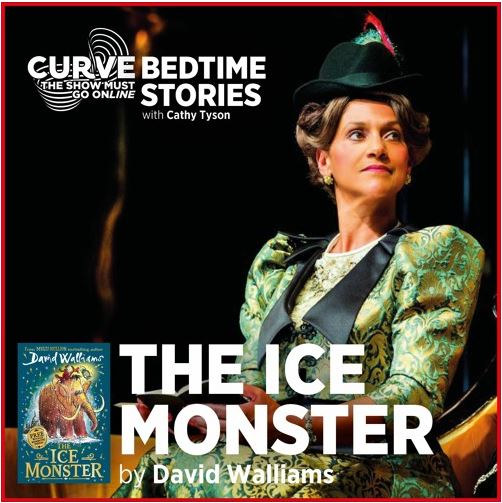 Cathy Tyson is pictured as Lady Bracknell in The Importance of Being Earnest. Text reads Bedtime Stories with Cathy Tyson - The Ice Monster by David Walliams.