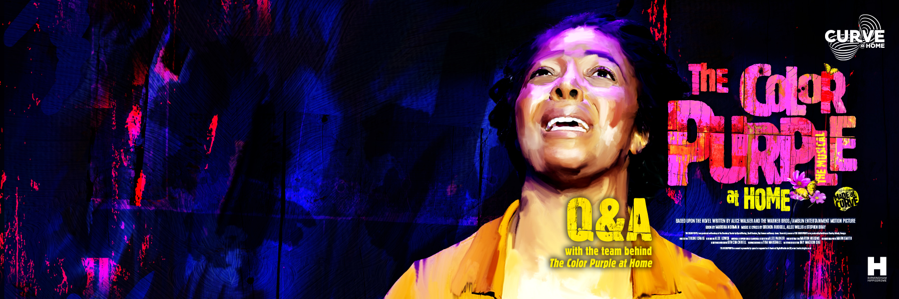 Promotional artwork for the cast Q&A for The Color Purple - at Home
